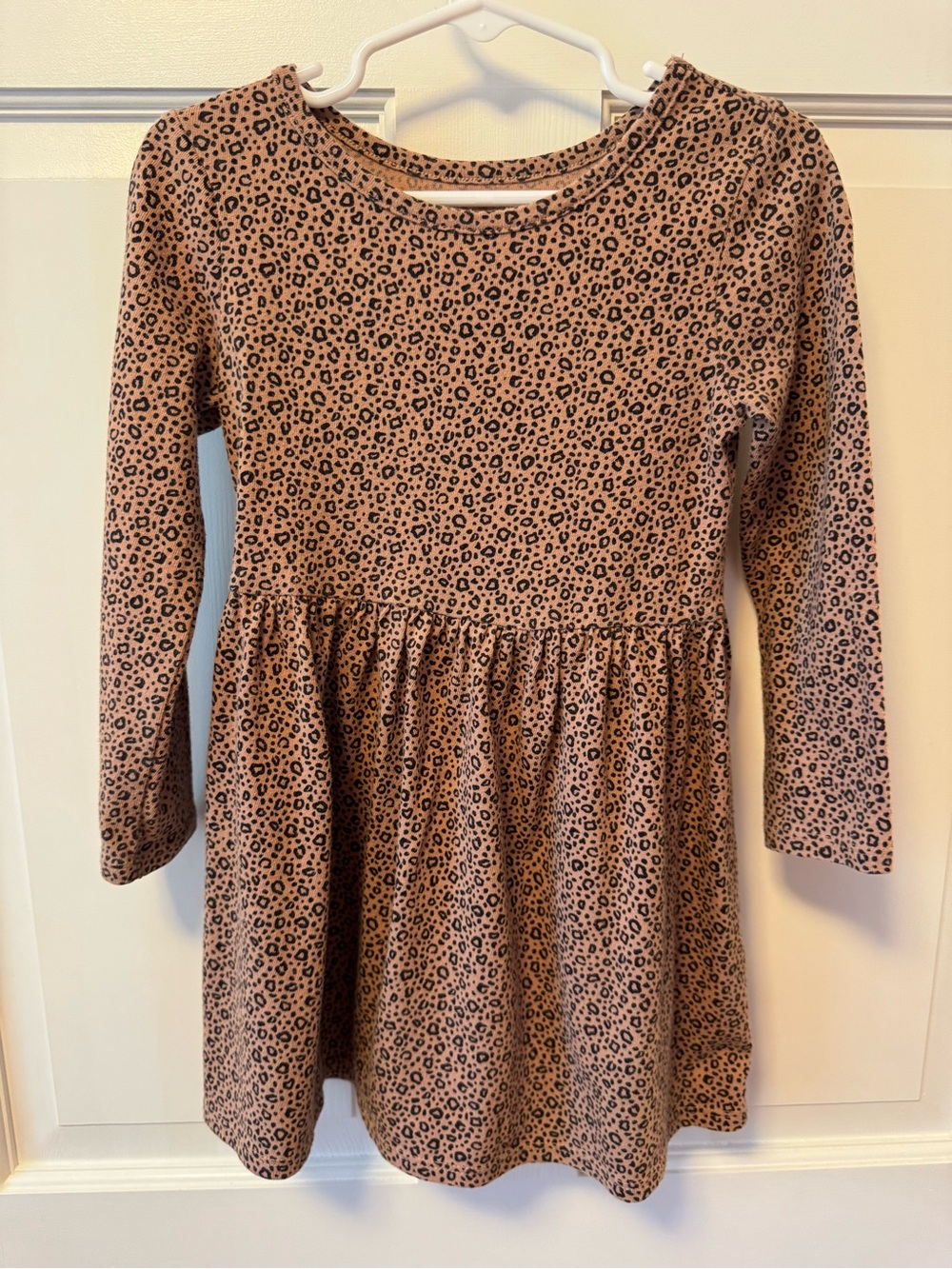 Cat & Jack Brown Leopard Print Long Sleeve Dress